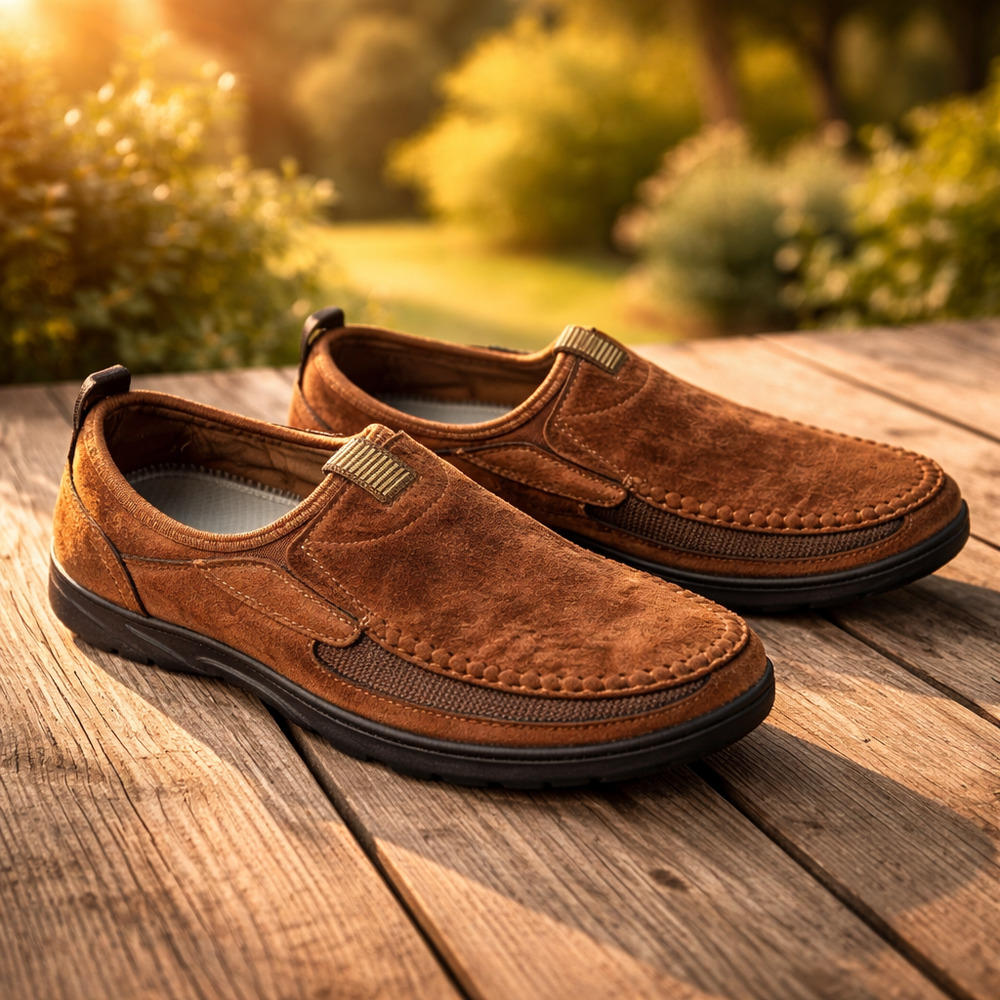 Fashion Men's Soft Leather Casual Loafers Size 275 EU45 US 11.5